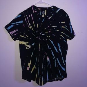 Hollister Black Tie Dye Pattern Shirt